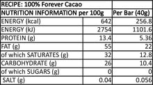 100% Cacao - Sugar Free
