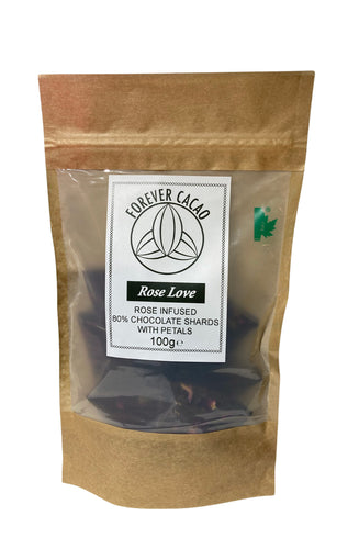 Rose Love - 80% chocolate shards with petals