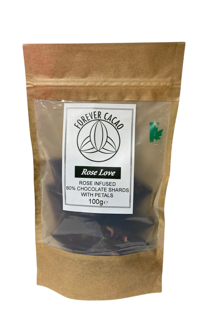 Rose Love - 80% chocolate shards with petals